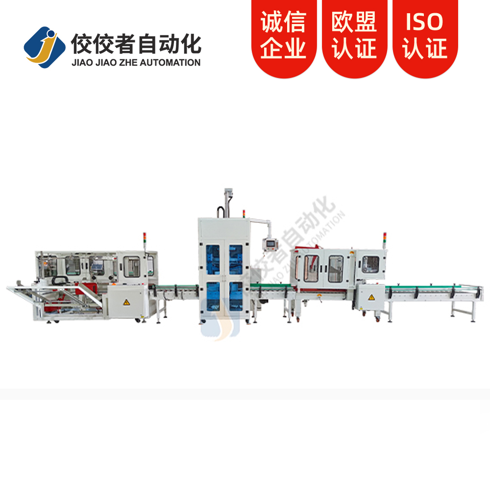 立式開箱+側(cè)式裝箱、封箱、捆扎